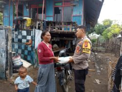 Bentuk Kepedulian Terhadap Sesama, Bhabinkamtibmas Labuan Mapin Salurkan Bantuan Untuk Warga