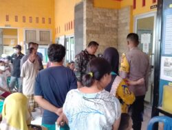 Amankan Pasar Murah di Desa Tanjung Bhabinkamtibmas dan Babinsa imbau Masyarakat Waspada Kasus 3 C