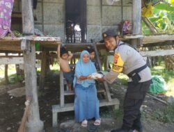 Bentuk Kepedulian Polsek Alas Barat Kembali Salurkan Bantuan Sosial
