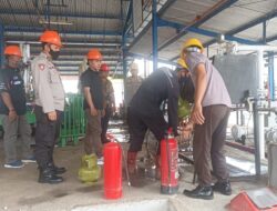 Polsek Jonggat Lakukan Olah TKP Kecelakaan Kerja Seorang Karyawan SPPBE PT. Permata Indah Dewata
