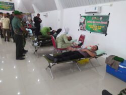 Jalin Sinergitas Personil Polres Bima Kota Donor Darah pada Rangkaian Hari Juang TNI Angkatan Darat