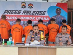 Kapolres Lombok Utara Pimpin Press release akhir tahun 2022