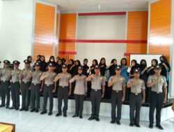 Bersama Lulusan Bintara Polri, Polres Sumbawa Sosialisasikan Rekrutmen Penerimaan Di Sekolah