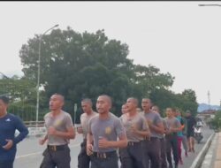 Jaga Kebugaran, Kapolres Bima Kota Bersama Baja Berlari Mengitari Jantung Kota Bima
