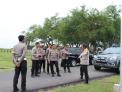 Kapolres bersama Wakapolres dan PJU Polres Loteng Cek Lokasi dan Route Kunker Wapres RI