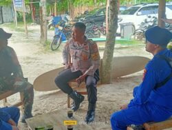 Kasat Polairud Polres Loteng Bersama Anggota Amankan Pelaksanaan Porprov NTB 2023 di Pantai Tanjung Aan dan Pantai Seger