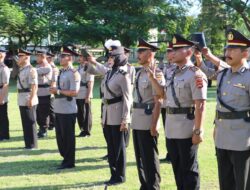 Kapolres Lombok Utara Pimpin Sertijab 6 Pejabat di Mapolres Lombok Utara