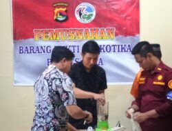 Polres Bima Lakukan Pemusnahan BB Narkotika Jenis Shabu