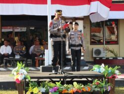Kapolres Bima AKBP Hariyanto SH, SIK Pimpin Apel Gelar Pasukan Operasi Patuh Rinjani Tahun 2023.