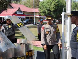 Kapolres Bima Pimpin Latihan Simulasi Alarm Of Stelling Mako