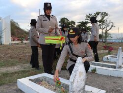 Sambut Hari Jadi Polwan Ke-75, Gabungan Polwan Polres Bima dan Kota Bima Lakukan Ziarah di TMP Palibelo