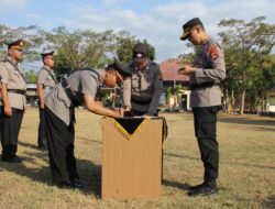 Kapolres Pimpin Gelar Apel Sertijab 8 PJU di Jajaran Polres Lombok Utara