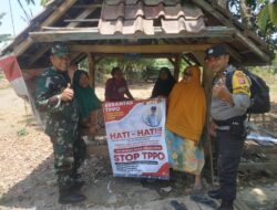 Kompak, Bhabinkamtibmas Dan Babinsa Mapin Kebak Sosialisasi Waspada TPPO