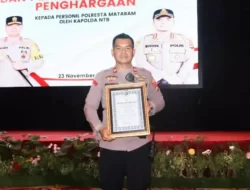 Raih Penghargaan Dari Kapolda NTB, Moh. Nasrullah : Motivasi Tersendiri Bagi Polsek Sandubaya