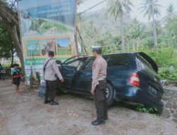Respon Cepat Polsek Pemenang Tangani Laka Lantas
