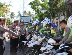 Jelang Pengamanan Nataru, Satlantas Polres Lombok Utara Cek Kesiapan Perlengkapan Personel dan Randis