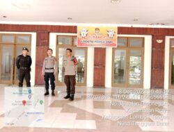 Polres Loteng perketat Pengamanan Gudang Logistik Pemilu.