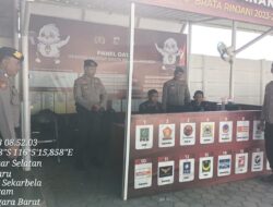 Subsubsatgas PAM Tempat Kampanye dan Tim Ranpam VIP OMB Polda NTB Lakukan Patroli Ke KPU NTB