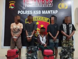 Tim Puma Polres Sumbawa Barat Berhasil Ungkap Kasus Tindak Pidana, 5 Terduga Diamankan