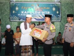 Safari Ke Wilayah Batukliang, Kapolres Loteng Berikan Bantuan Dan Santuni Anak Yatim.