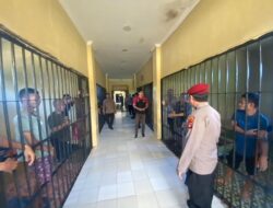 Kasi Propam Polres Lombok Utara Pimpin Pamwas, Lakukan Pengecekan Kepada Para Tahanan