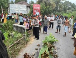 Polres Loteng Olah TKP Laka Lantas Di Praya Tengah Yang Menyebabkan Dua Orang Meninggal Dunia.