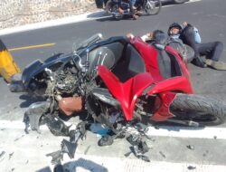 Dua PCX Adu Jangkrik, Polsek Bayan Lakukan Olah TKP