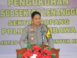 Kapolres Sumbawa Resmikan Pengukuhan Polsubsektor Lenangguar
