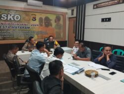 Pemetaan Rawan TPS Pam Pilkada 2024, Polresta Mataram Gelar Rakor Internal Jajaran Polsek