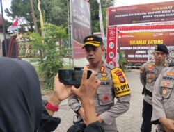Polres Loteng Siagakan 160 Personel Amankan Pendaftaran Paslon Bupati/Wakil Bupati di KPU.