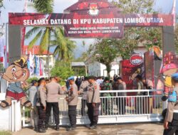 Hari Pertama, Kapolres Lombok Utara Terjunkan Ratusan Personel Amankan Pendaftaran Bakal Calon Bupati-Wakil Bupati ke KPU