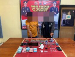 Gerebek Jual Edar Narkoba, Tim Opsnal Kaisar Hitam Polres Bima Kota Bekuk 2 Pengedar Beserta Sabu 19 Gram Lebih