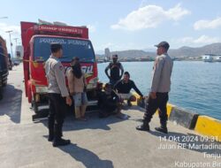 Polsek Kawasan Pelabuhan Laut Bima Laksanakan Patroli Rutin di Area Dermaga