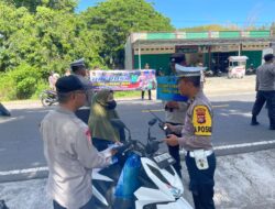 Sat Lantas Lakukan Teguran Bagi Pelanggar Terjaring Operasi Pada Minggu Pertama