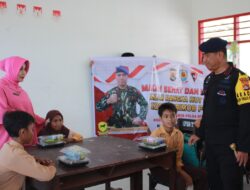 Beri Makanan Bergizi Gratis Kepada Pelajar SD, Sat Brimob Polda NTB Gelar Kendaraan Dapur Lapangan