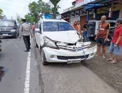 Polres Loteng Datangi TKP Kecelakaan Beruntun di Jalan Raya Kopang – Lotim.
