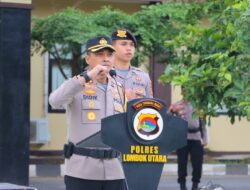Kapolres Lombok Utara Pimpin Apel Kesiapan Pengamanan Tahun Baru