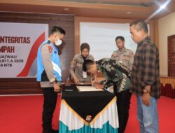 Polres Loteng Gelar Penandatanganan Pakta Integritas Penerimaan Polri Tahun 2025