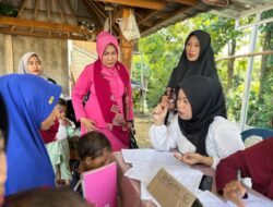 Ketua Bhayangkari Lombok Utara monitoring Mini Lokakarya Stunting di Posyandu