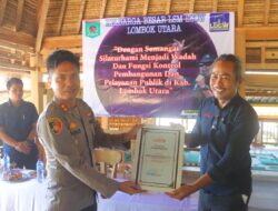 Kapolres Lombok Utara Terima Penghargaan dari LUCW sebagai Kapolres Terinovatif dan Responsif