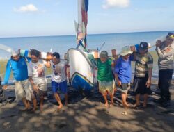 Sambangi Nelayan di Tanjung Bias, Ditbinmas Polda NTB Ajak Jaga Kamtibmas dan Kibarkan Merah Putih