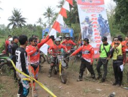 ‎Ratusan Rider Ikut Trabas Merdeka Setia Merah Putih Polres Loteng