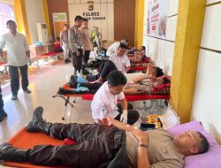 ‎Polres Loteng Gelar Donor Darah Dalam Rangka Hari Jadi Ke-74 Humas Polri.