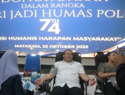 HUT Humas Polri Ke-74 Guyub, Polisi hingga Wartawan Kompak Donor Darah di Mapolda NTB