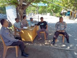 Ka SPK Polsek Pringgabaya Lakukan Patroli Di Tempat Obyek Wisata Pantai Tanjung Menangis