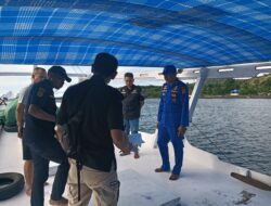 KAPAL POLISI XXI-2014 BERSAMA TNI AL DAN KSOP BIMA BANTU NELAYAN LAKSANAKAN PENGUKURAN KAPAL
