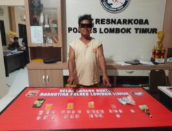 Satuan Reserse Narkoba Polres Lotim Amankan Terduga Pengedar Sabu di Masbagik