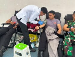 Hari Bhakti TNI AU, Personel Gegana Brimob Polda NTB Ikut Donor Darah