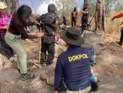 Dukung Pengamanan Mulang Pakelem di Rinjani, Dokkes Polda NTB Siaga Layani Kesehatan
